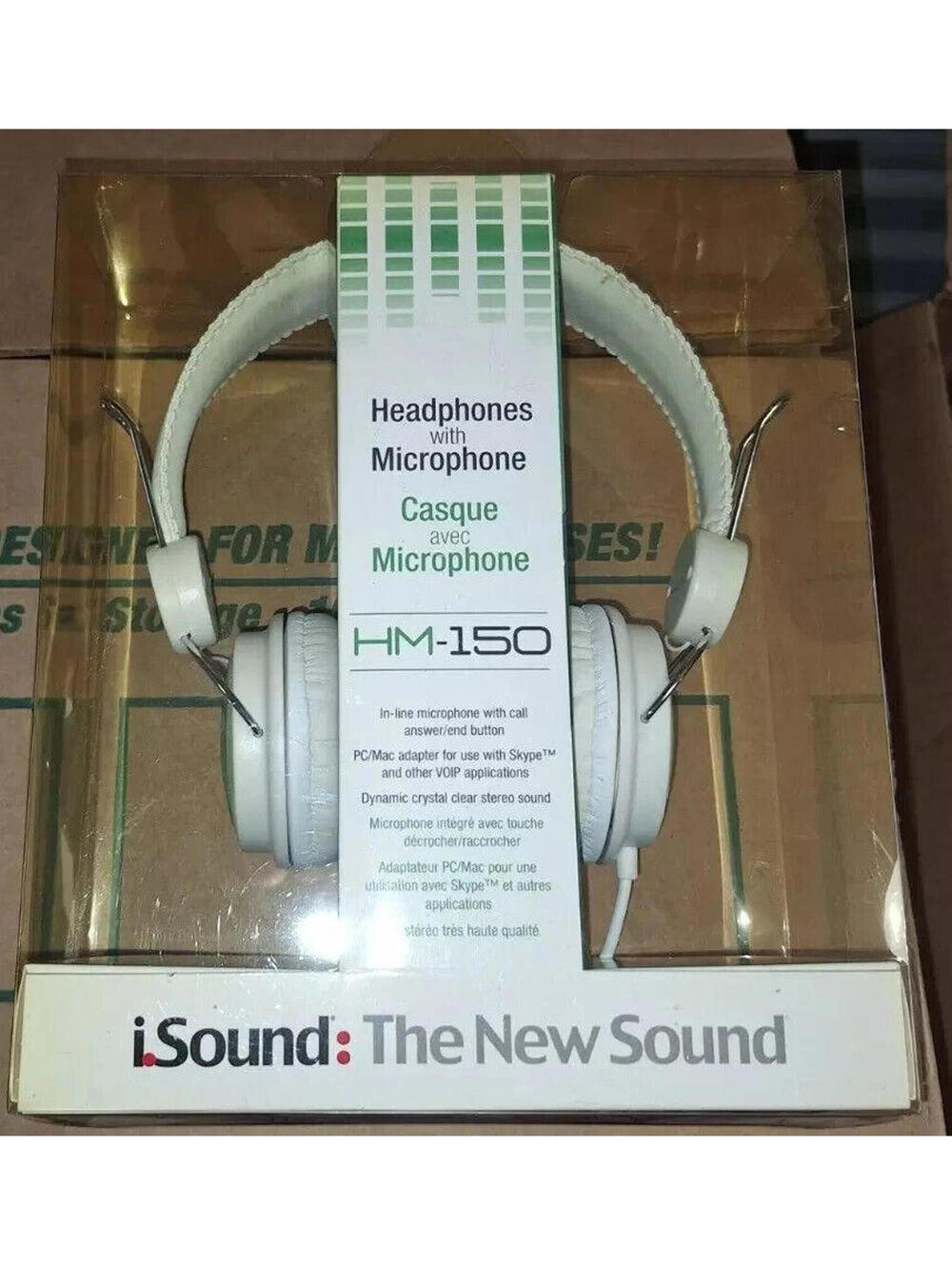 NEW iSound Headphones HM-150 Audio Stereo with in-line Mic